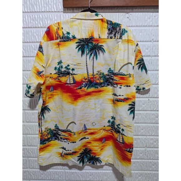 RJC Vintage Men's Multi-Color Short-Sleeve Tropical Button Front Shirt Size XL - Picture 4 of 5